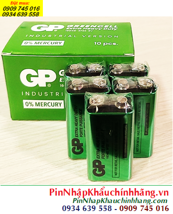 COMBO 01hộp=10viên Pin 9v GP GreenCell 1604G /6F22 Extra Super Heavy Duty _Giá chỉ 98.000/Hộp